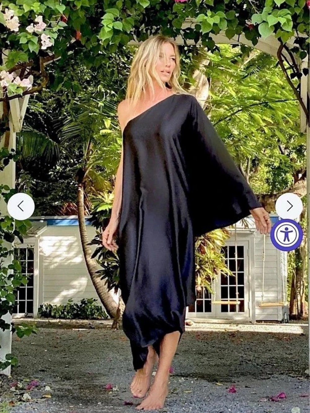 Ramona LaRue Renee Kaftan Black Silk